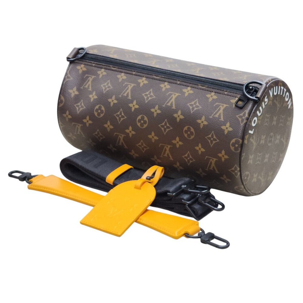 New - Louis Vuitton Soft Polochon MM Monogram Canvas Shoulder Handbag M46691